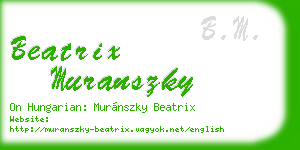 beatrix muranszky business card